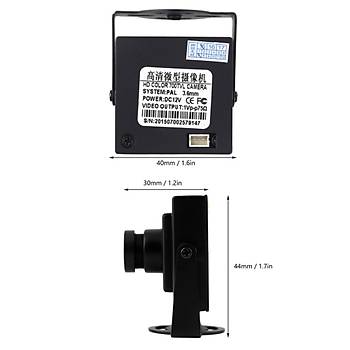 Mini HD 700TVL Pal Kamera 13 3.6mm  CCD IR Geniş Açı Lens FPV Ev Güvenlik