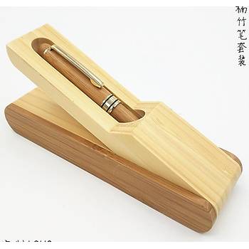 Bambu Tükenmez Kalem Ah?ap Kutulu Hediye Set 0.5mm Iraurita Nib