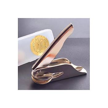 So�uk M�h�r Kabartma Damga �elik Bask� Presi Desenli Champagne