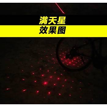 Bisiklet Lazer Gece Uyarı Arka Led lambası Star