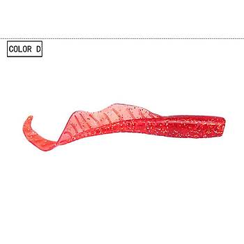 PROFISHER 10 Adet Silikon K�v�rc�k Kuyruk Kurt�uk 7 cm 1,5 gr 