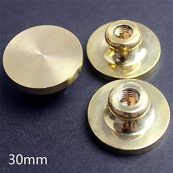 Eritme Balmumu M�hr� Damga 30mm Yuvarlak Bo� Bak�r Kafa + G�la�ac� Kol  