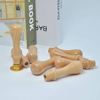 Ahşap Mum Mühürü Sapı Lotus Ağacı M8 Metal Dişli 