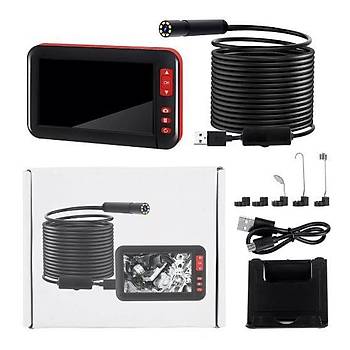 Renkli Ekran 1080P Borescope 8 mm Kamera Ik Ayarl arjl 8 LED 10 mt Sert Kablo