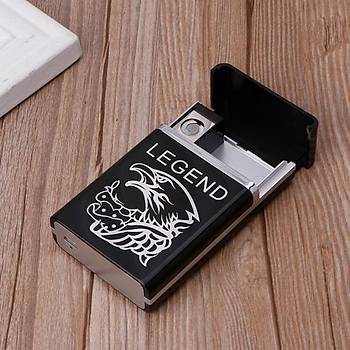 Alevsiz USB Şarjlı Paket İçi Gizli Çakmak Sigara Paketi Muhafaza Kutusu