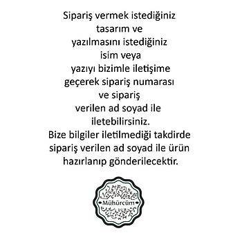 Ahşap Mühür 40mm Çap Eklemli Fil Figürlü Tasarım Istampa Hediyeli