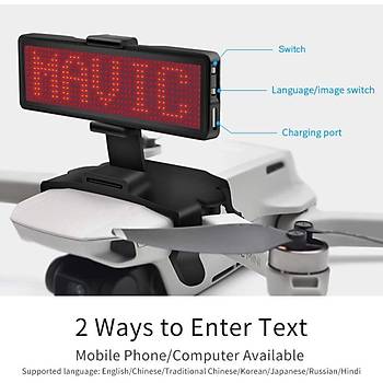 DJI Mavic Mini Bluetooth LED Ekran Matris Modl Mesaj Tabelas