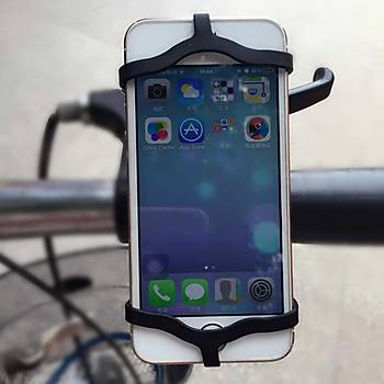 Motorsiklet Bisiklet Gidon Telefon Tutucu Elastik Silikon Kayış 
