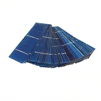 Fotovoltaik Güneş Paneli Monokristal 50 Adet 0.37 W 78*26mm DIY