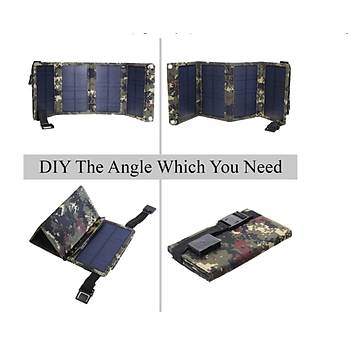 20W Monokristal Gne Paneli Portatif Katlanr USB Mobil arj Su Geirmez 