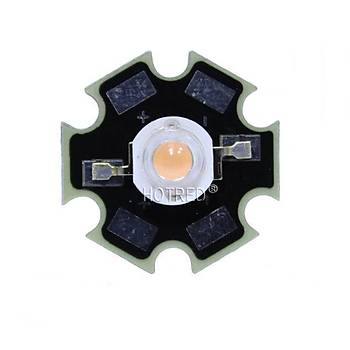 Tam Spektrum 3W Bitki Büyüme 400nm ~ 840nm Led Çip  Diyot Siyah PCB Bord