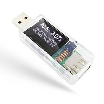 12 in 1 USB Tester DC Dijital Voltmetre Ampermetre Gerilim Akım Ölçer Dedektör 