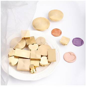Bo� Mum M�h�r Pirin� Damga Ba�l��� Kalp �ekilli 25x22mm