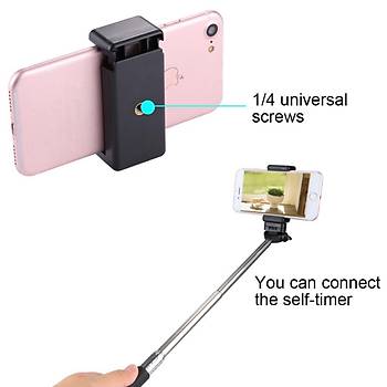 Telefon Tutucu ve Stand Mini Katlan�r Tripod + Mobil Klip