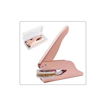 So�uk M�h�r Kabartma Damga �elik Bask� Presi Rosegold Renk