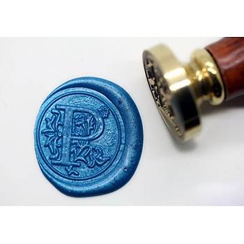 Retro Mektup Mühürü Damga P Harfi + 30 Adet Mühür Mumu + Eritme Kaşığı