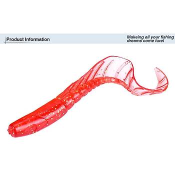 PROFISHER 10 Adet Silikon K�v�rc�k Kuyruk Kurt�uk 7 cm 1,5 gr 