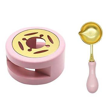 Davetiye Mum M�h�r� Uygulama Seti Pembe Renk 337 Bahar Dal�