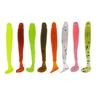 PROFISHER 10 Adet Silikon Jiket Kafa K�rek Kuyruk Kurt�uk 4,5 cm 0,8 gr 