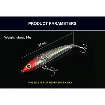 PROFISHER 2 li Set Soft Silikon Ar Kurun Simli Yapay Balk Yem 8,5cm 14gr
