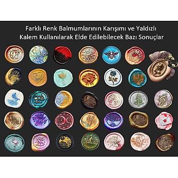 Mektup Damga Mühürü Botanik + 30 Mühür Mumu + Eritme Kaşığı