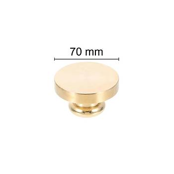 Mühürcüm Mühür Mumu Damga 70  mm Yuvarlak Boş Pirinç Kafa + Ahşap Sap R5799O70