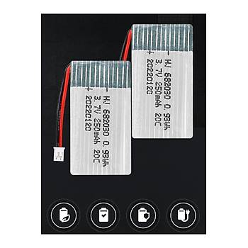 Lipo Pil 3.7V 250mAh 20C Dron ve RC Model Bataryası HX2.54 Soket