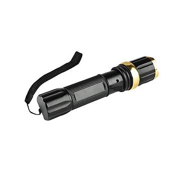 Fener Krmz aretcili XML-T6 500LM 18650 Zoomlu EDC LED Flashlight   