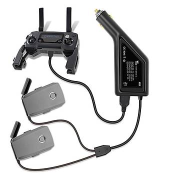 Mavic 2 Zoom 3 in 1 Araç Şarjı 2 Pil Kumanda Şarj 