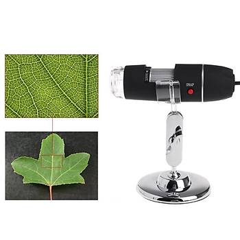 1600X Zoom Mikroskop Kamera USB Digital Ayarlı 8 LED  Standlı 2MP