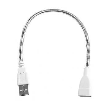 USB Erkek Diþi Uzatma Kablosu Esnek Metal Spiral Bükülür Stand 
