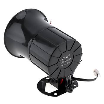 Ara Motosiklet Megafon Hoparlr 115db 100W 12V 6 Farkl Siren Sesi Mikrofon