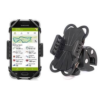 Motorsiklet Bisiklet 360° Telefon GPS Tutucu Açısı Ayarlanabilir Kaydırmaz Kelepçe