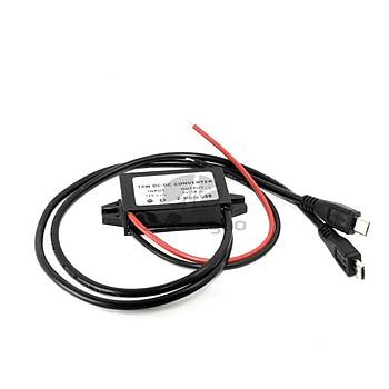 Stepdown Voltaj Regülatörü Giriş 6-20V Çıkış 5V 3A Çift Mikro USB Çıkışlı Su Geçirmez 