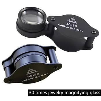 30x 26mm Kuyumcu Optik Lüp Büyüteç Zeiss Cam Lens Metal Alaşım