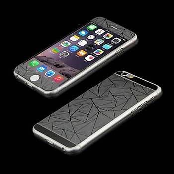 iPhone 6 Plus 6S + İçin Ön/Arka Mirror Aynalı 3D Ekran Koruyucu Tamperli Cam Gümüş Renk
