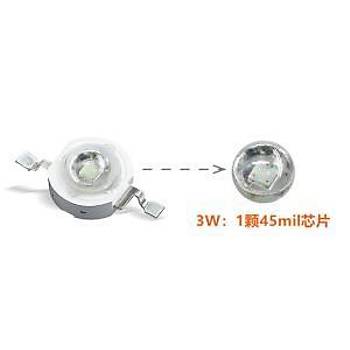3W UV Boncuk Power Led 375-380nm 700 mAh Ø 8mm 3.2-3.4V 