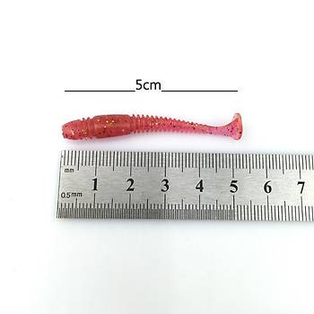 10 Adet Soft Silikon Yapay Simli Balk Yem 5cm 1 gr