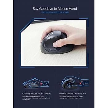 Ergonomik Vertical Mouse 1600DPI 6 Butonlu 2.4GHz Wireless MantisTek® VM1  