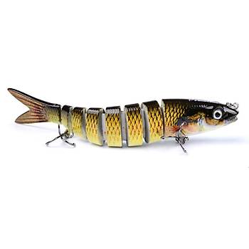 PROFISHER 1 Adet 8 Eklemli Sert Yapay Sahte Balk Yem Renk Trout C