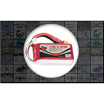 11.1V 1600mAh 3S 25C Lipo Pil RC Yarış Dron Heli Model Uçak Araba