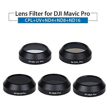 DJI Mavic Pro Gimbal Lens Filtre Set ND4-ND8-ND16-UV-CPL/HD 