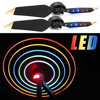 DJI Mavic 2 Pro/Zoom Düşük Gürültü Led Işıklı Flaş Desenli Gece Uçuş Pervane