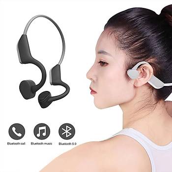 Bluetooth 5.0 Kablosuz Kemik Ýletimli Mikrofonlu Spor Kulaklýk