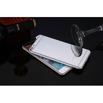 iPhone 6 6S Ýçin Ön/Arka Mirror Aynalý Ekran Koruyucu Tamperli Cam Gümüþ Renk