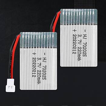 Lipo Pil 3.7V 220mAh 20C Dron ve RC Model Bataryas HX2.54 Soket