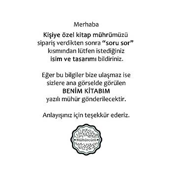 Kişiye Özel Kitap Mührü İsim Yazılı Kitap Mührü ve Istampa Set R5814-08