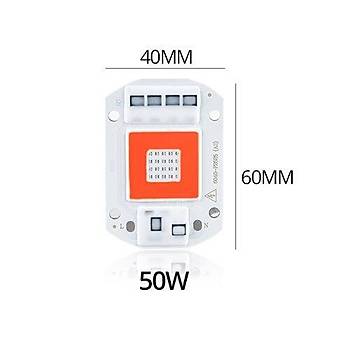 Tam Spektrum 50W 220V Yeni Nesil Bitki Bytme Led Cob ip