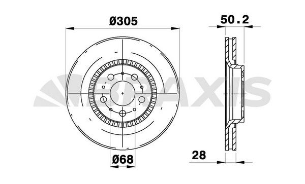 S60 S80 V70 XC70 Ön Fren Diski 16 Inç (305 mm)