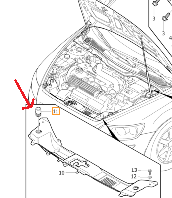S60 V60 C30 XC60 Kaput Ayar Takozu